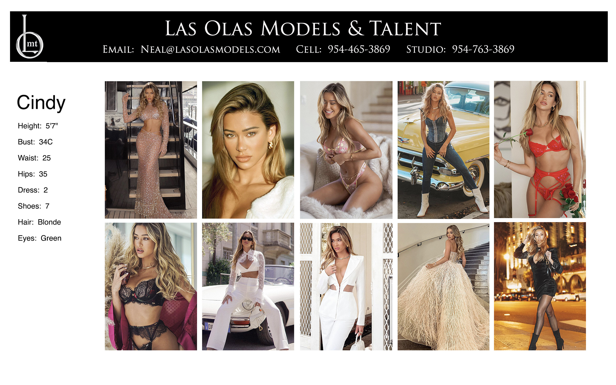 Models Fort Lauderdale Miami South Florida - Print Video Commercial Catalog - Las Olas Models & Talent - Cindy Comp